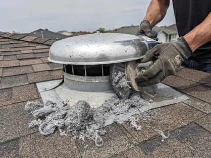Cleaning Dryer Vent On Roof in Harrisburg