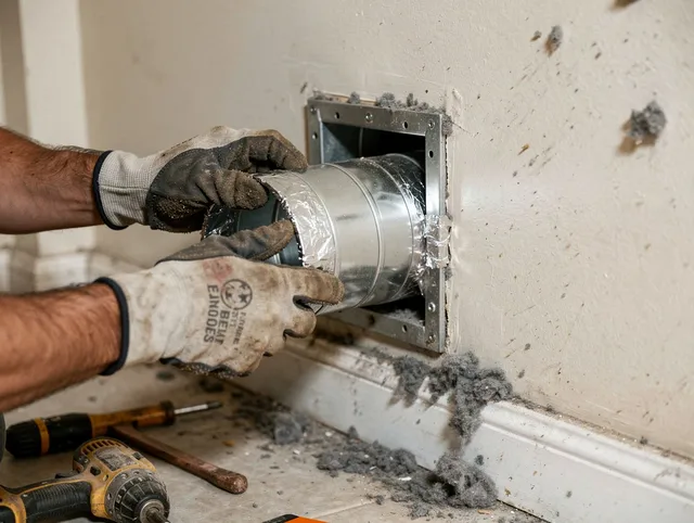 Professional dryer vent repair and installation by Harrisburg Dryer Vent Cleaning in Harrisburg